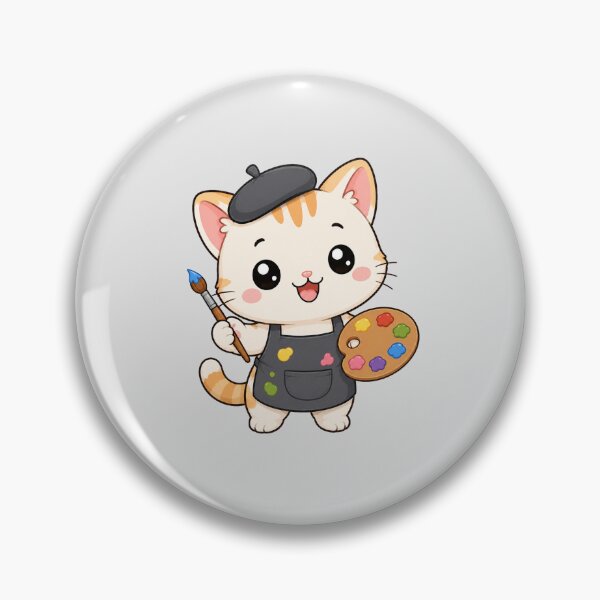 Item preview, Cute Cat Artist Painting Cartoon Animal Palette designed and sold by Seculinator.