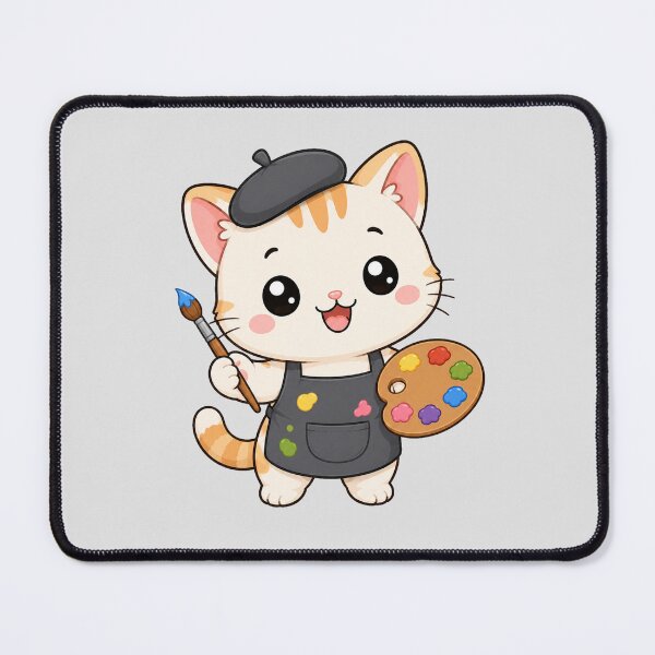 Item preview, Cute Cat Artist Painting Cartoon Animal Palette designed and sold by Seculinator.