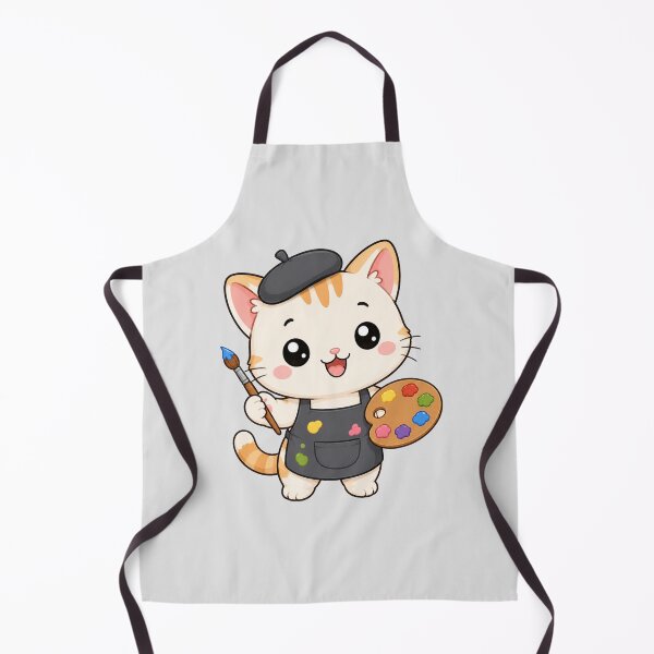 Item preview, Cute Cat Artist Painting Cartoon Animal Palette designed and sold by Seculinator.