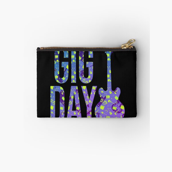 Item preview, Gig Day | Guitar Text Art | Retro Music Pattern Typography Print designed and sold by Analog Threads & Goods.