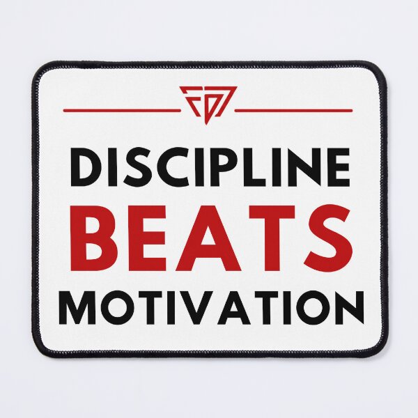 Item preview, Discipline Beats Motivation - Motivational Gym Quote T-Shirt designed and sold by DomKo10.