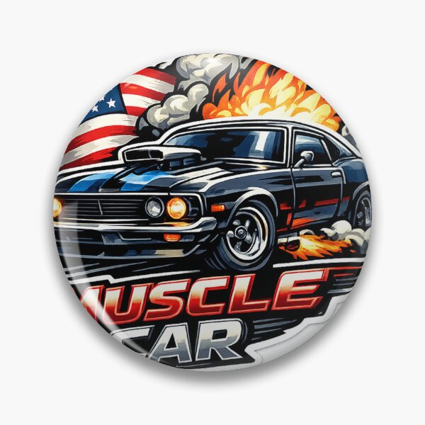 Item preview, Classic American Muscle Car Flame Sticker designed and sold by AuraAuto.