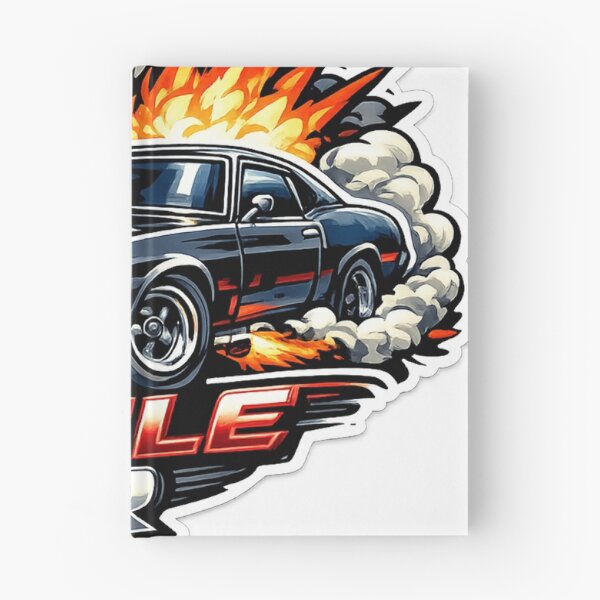Item preview, Classic American Muscle Car Flame Sticker designed and sold by AuraAuto.