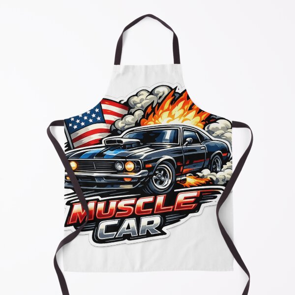 Item preview, Classic American Muscle Car Flame Sticker designed and sold by AuraAuto.