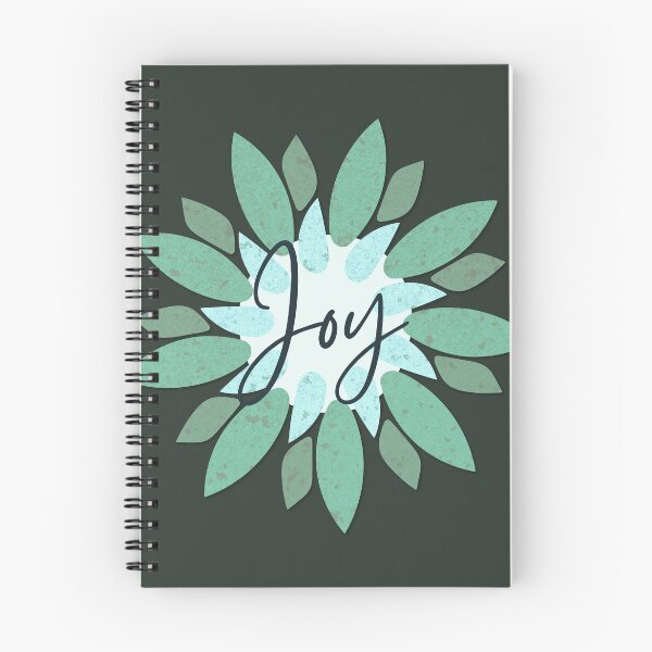 Item preview, Pretty Turquoise Paper Flower JOY Cursive Typography designed and sold by TackyTime.
