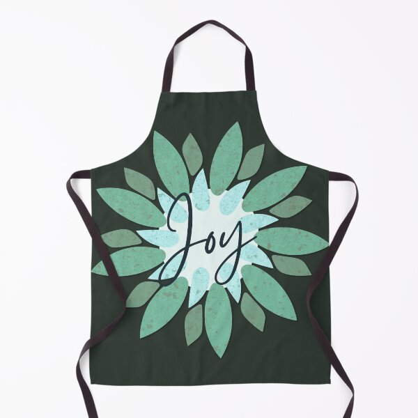 Item preview, Pretty Turquoise Paper Flower JOY Cursive Typography designed and sold by TackyTime.