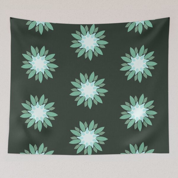 Item preview, Pretty Turquoise Paper Flower JOY Cursive Typography designed and sold by TackyTime.