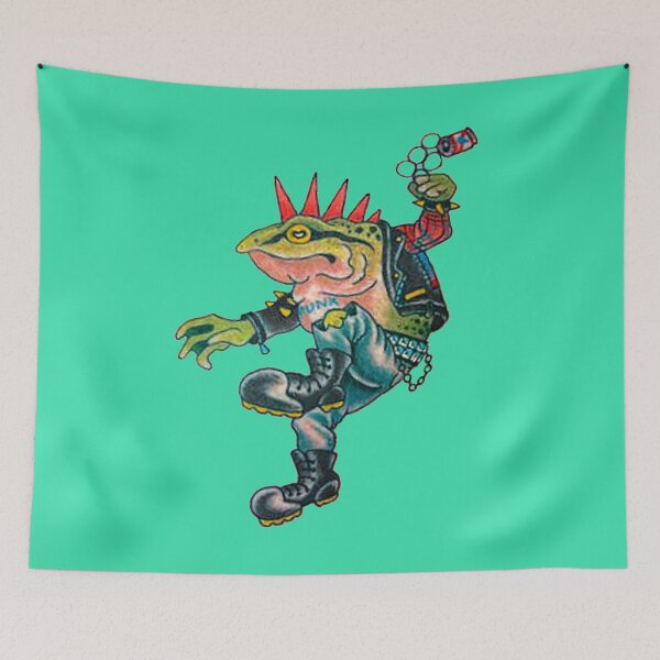 Item preview, Red Mohawk Punk Frog designed and sold by VictorIos.