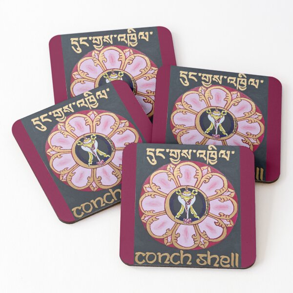 Item preview, Auspicious White Conch Shell in lotus designed and sold by TathagataFamily.