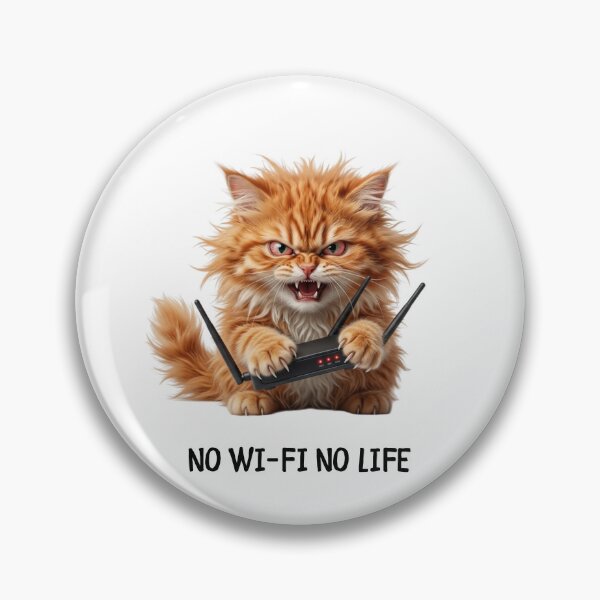 Item preview, Funny Cat Gift No Wi-Fi No Life Cat Humor Internet Shirt designed and sold by Dev Mode.
