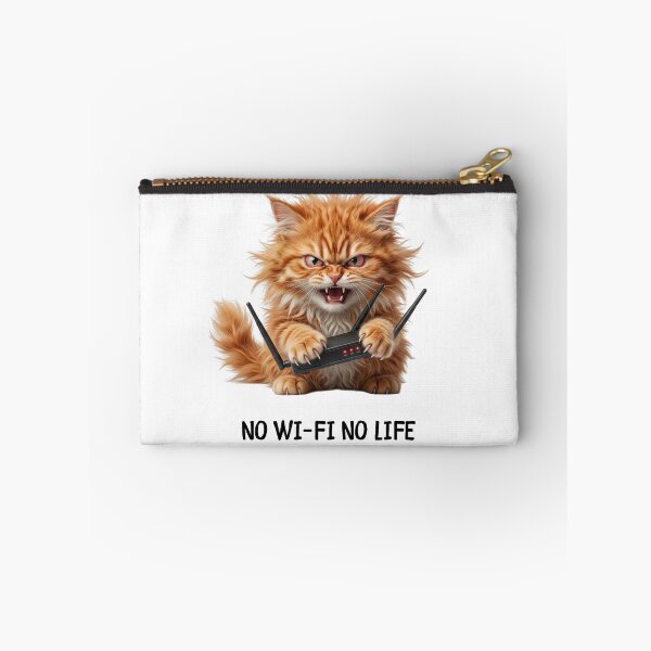 Item preview, Funny Cat Gift No Wi-Fi No Life Cat Humor Internet Shirt designed and sold by Dev Mode.