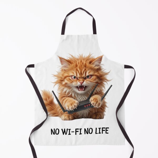 Item preview, Funny Cat Gift No Wi-Fi No Life Cat Humor Internet Shirt designed and sold by Dev Mode.