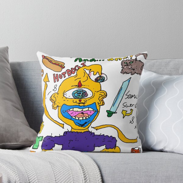 Item preview, Johnny Loves Cats… And Hotdogs | Original Outsider Art Character designed and sold by D O V E   S H O P.