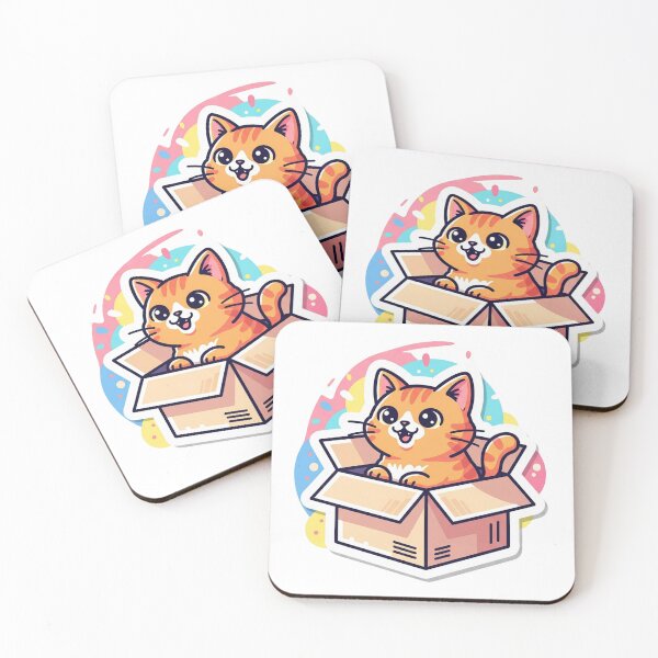 Item preview, Cute Cat in a Box designed and sold by D4NC1G3R.