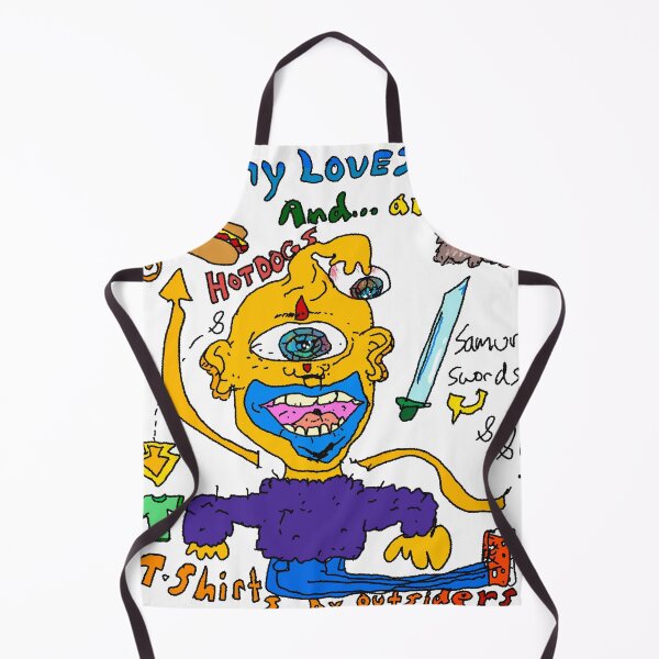 Item preview, Johnny Loves Cats… And Hotdogs | Original Outsider Art Character designed and sold by D O V E   S H O P.