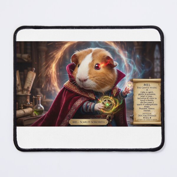 Item preview, Mel The Gentle Mystic - Scarlet Sorceress Guinea Pig designed and sold by pixelandpassionart.