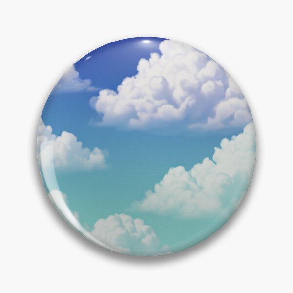 Item preview, Vibrant Fluffy White Clouds Blue Sky Art designed and sold by weirdfishes123.