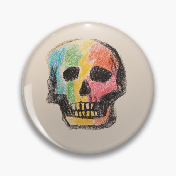 Item preview, Colorful skull in a style of crayon illustration  designed and sold by SweetLilith.