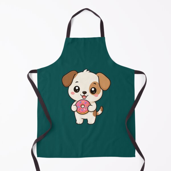 Item preview, Cute Dog Eating Donut Sweet Treat Cartoon designed and sold by Seculinator.