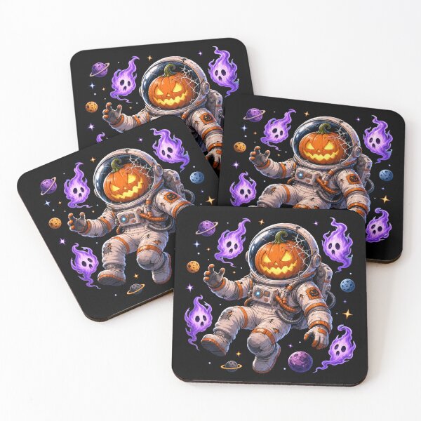 Item preview, Pumpkin Astronaut Haunting designed and sold by Sonic Nova Studios.