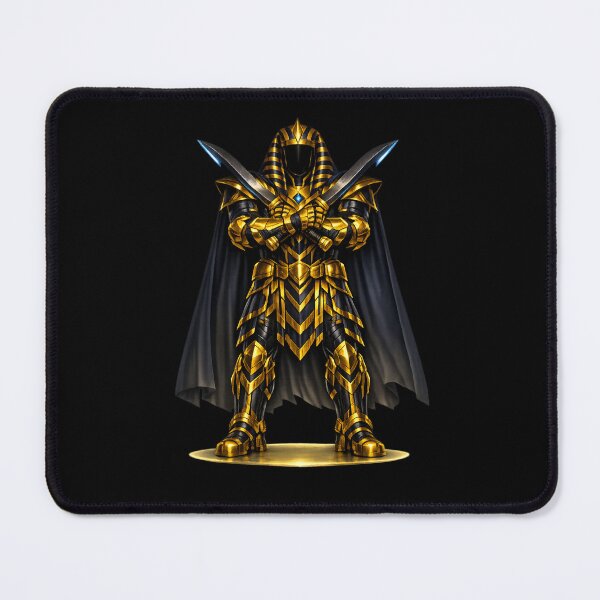 Item preview, Cyberpunk Pharaoh Warrior — Gold Dark Armor Ancient Egypt Art for Bold Collectors designed and sold by ArtoryWorks.