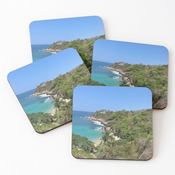 Item preview, Tropical bay with turquoise water and palm trees designed and sold by Art of Momenz.