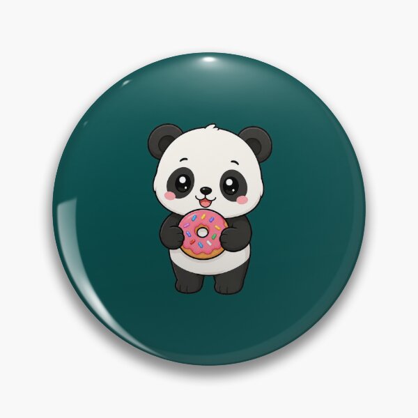 Item preview, Cute Panda Eating Donut Sweet Treat Cartoon designed and sold by Seculinator.