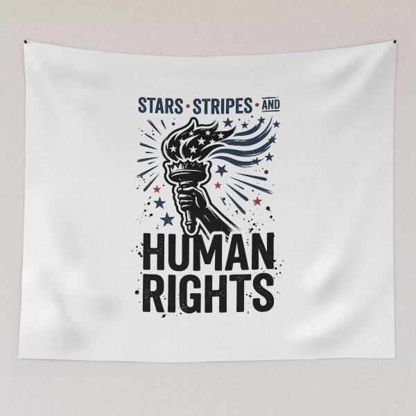 Item preview, Stars Stripes And Human Rights Vintage Patriotic Equality Design designed and sold by get55shirt.