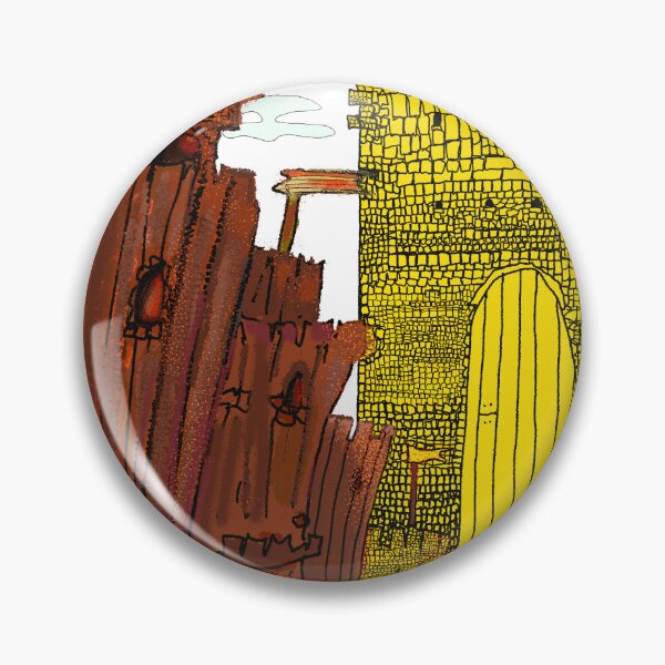 Item preview, Corduroy Castle | Fantasy Castle Illustration | Medieval Outsider Art designed and sold by D O V E   S H O P.
