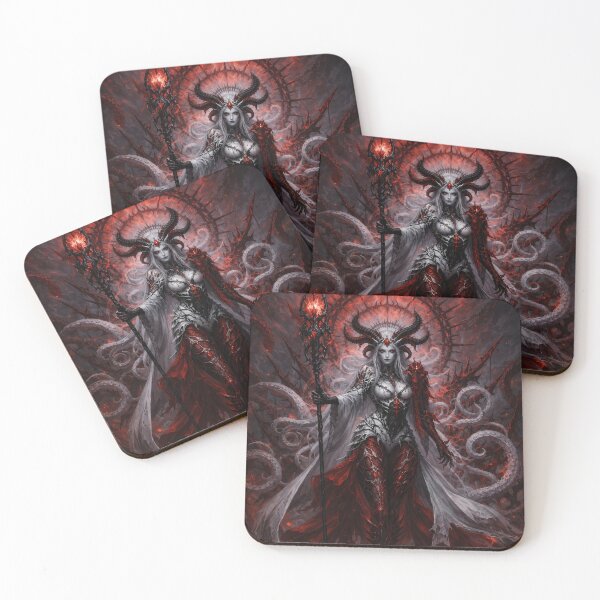Item preview, Crimson Abyss Demon Queen | Dark Fantasy Gothic Art designed and sold by DrakariArt.