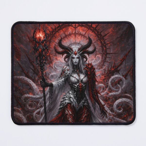 Item preview, Crimson Abyss Demon Queen | Dark Fantasy Gothic Art designed and sold by DrakariArt.