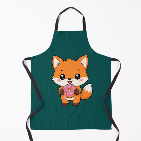 Item preview, Cute Fox Eating Donut Sweet Treat Cartoon designed and sold by Seculinator.