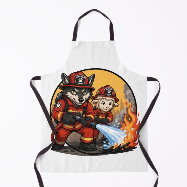 Item preview, Wolf and Sheep Firefighters designed and sold by Mangurrian Shop.