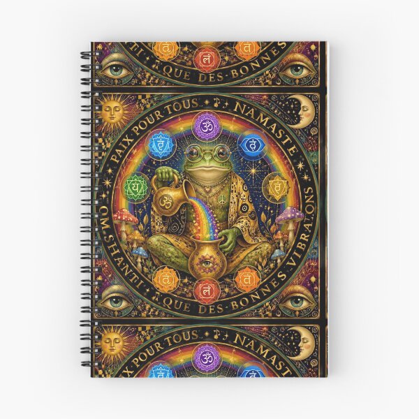 Item preview, The Toad Alchemist - He Pours the Rainbow of Chakras, Om Shanti and Good Vibrations designed and sold by Natalia-Vlad.