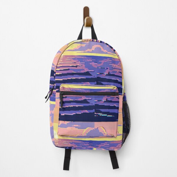 Item preview, Lo-Fi Purple Pixel Art Sunset Over Water designed and sold by weirdfishes123.