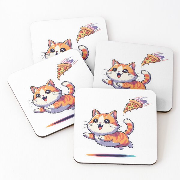 Item preview, Cute cat and the Pizza designed and sold by D4NC1G3R®.