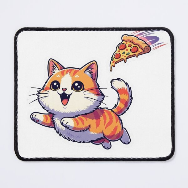 Item preview, Cute cat and the Pizza designed and sold by D4NC1G3R.