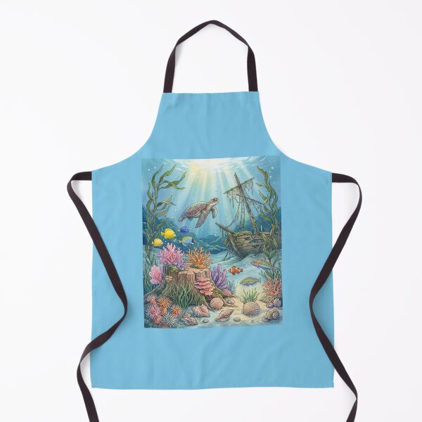 Item preview, Tropical Reef with Sea Turtle designed and sold by amusefullife.
