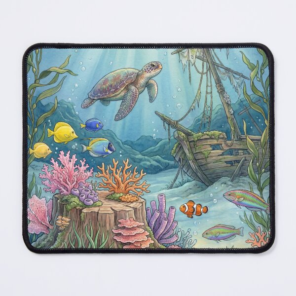 Item preview, Tropical Reef with Sea Turtle designed and sold by amusefullife.