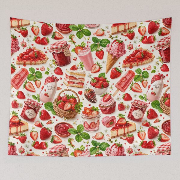 Item preview, Strawberry Pattern | Summer Fruit Seamless Print designed and sold by Aramdesing.