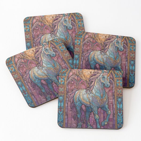 Item preview, Stained glass unicorn designed and sold by MendaciousMina.