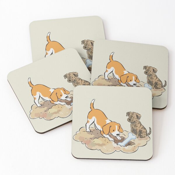 Item preview, Dogs Burying Bone designed and sold by Gkinoki.