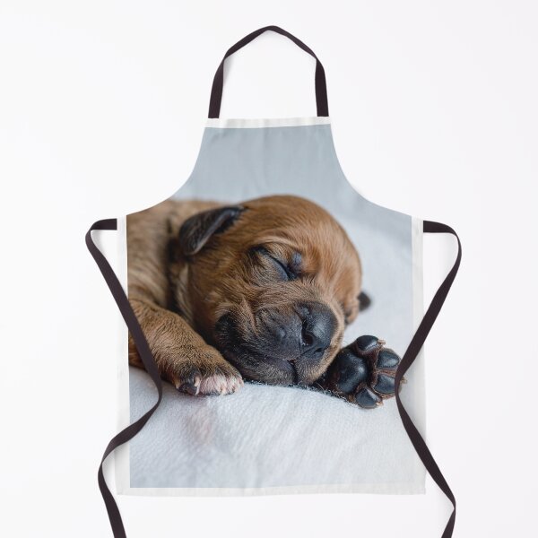 Item preview, Sleeping Newborn Puppy Photography - Adorable Brown Baby Dog Portrait - Cozy Pet Aesthetic designed and sold by WildGentlemen.