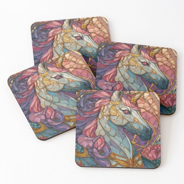 Item preview, Stained glass unicorn designed and sold by MendaciousMina.