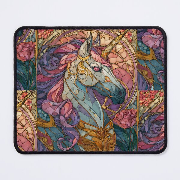 Item preview, Stained glass unicorn designed and sold by MendaciousMina.