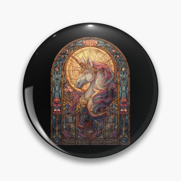 Item preview, Stained glass unicorn designed and sold by MendaciousMina.