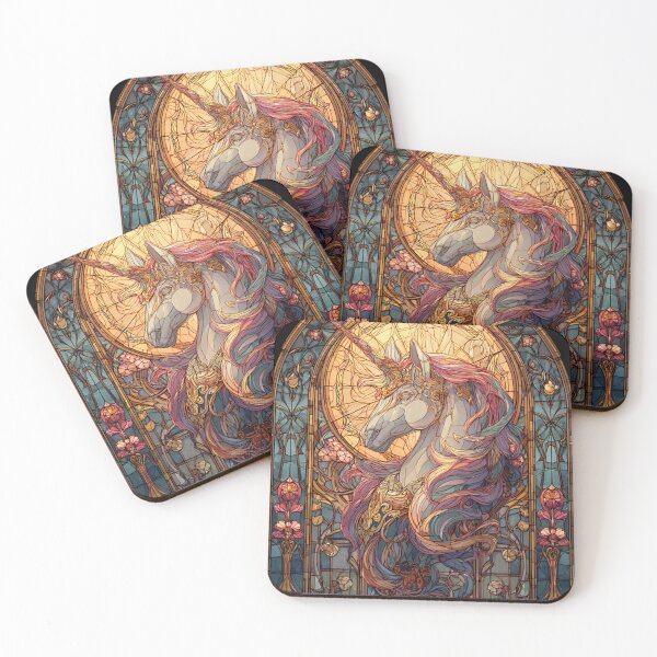 Item preview, Stained glass unicorn designed and sold by MendaciousMina.