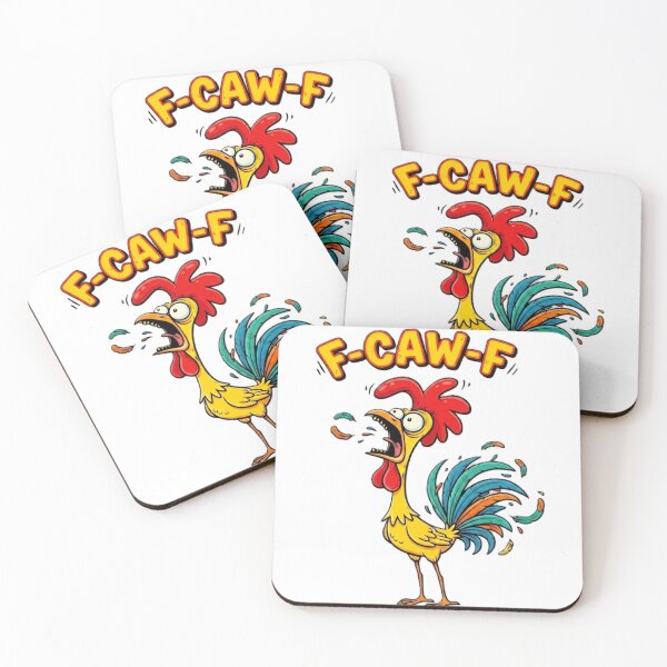 Item preview, F-CAW-F Funny Rooster Yelling! Goofy Cartoon Chicken Humor designed and sold by NCalNoveltees.