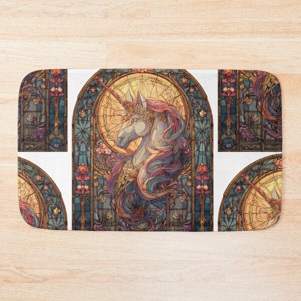 Item preview, Stained glass unicorn designed and sold by MendaciousMina.