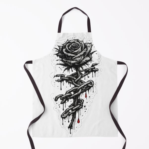 Item preview, Black Rose Chains Dark Gothic Tattoo Style Flower Design designed and sold by irfanshikh.